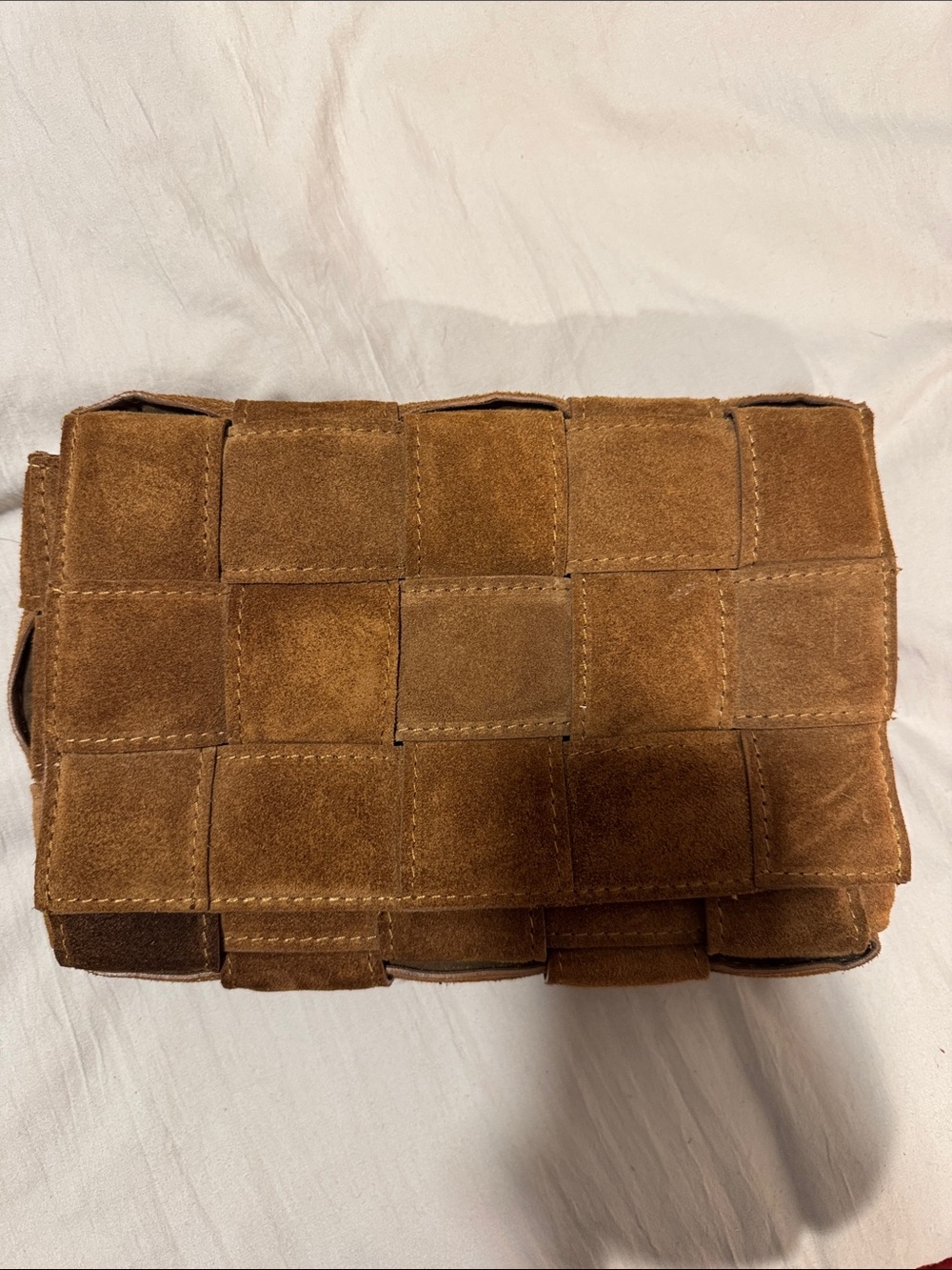 Nordstrom Brown Suede Woven Belt Bag